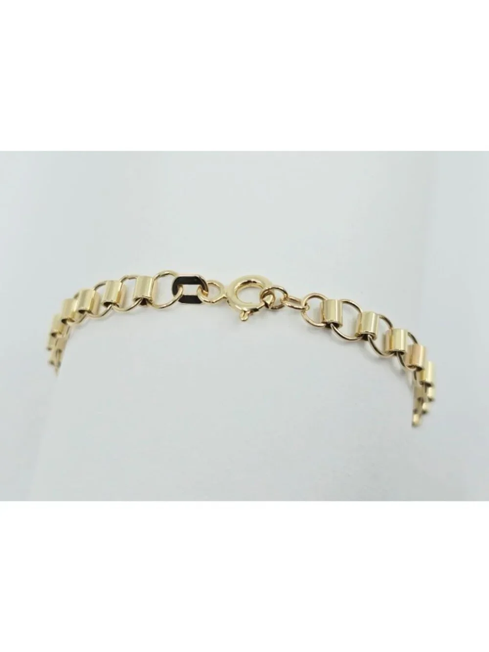 Unique 14K Karat Solid Yellow Gold Designer Baby Link ID Bracelet - 5.25